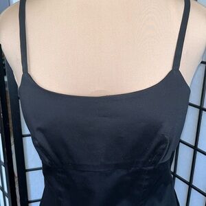 Hugo Buscati Black Spaghetti Strap, Empire Waist Dress. 8